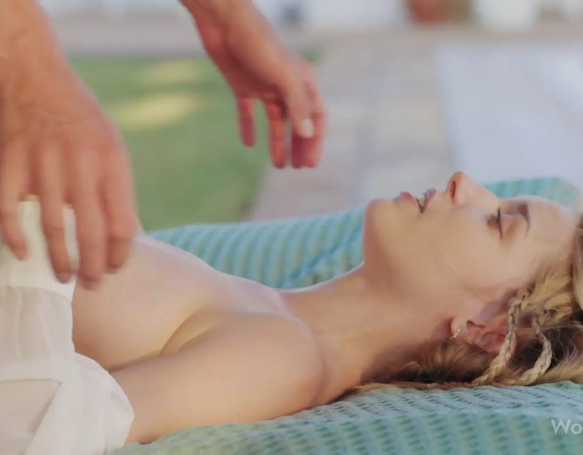 Beautiful Blonde Girl Freya Mayer getting Fucked by the Pool