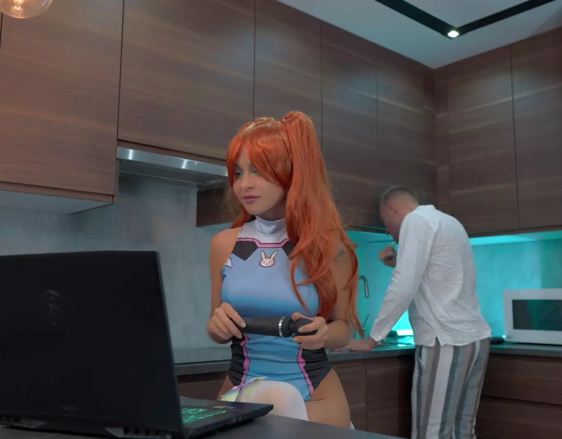 Busty Tight Stepsister Jumps on My Huge Dick, not Knowing that Parents See Ev