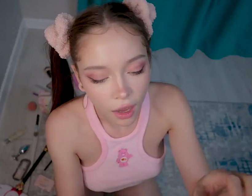 Step Sis to Make Up for a Party and Decided to Practice Blowjob.