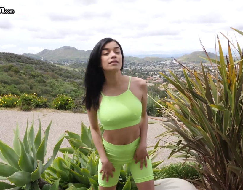 Latina Teen Savannah Sixx has 6 Orgasms on a Run from Vibrating Egg & a Big Dick