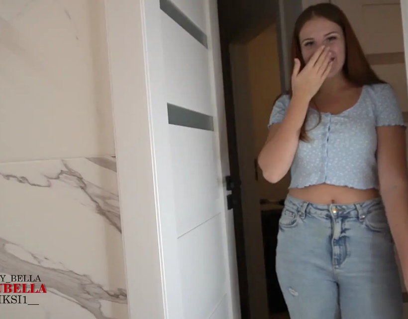 Stepsister Sucks Well, Cum on Her Tits while Her Parents Aren't Home! Bella C