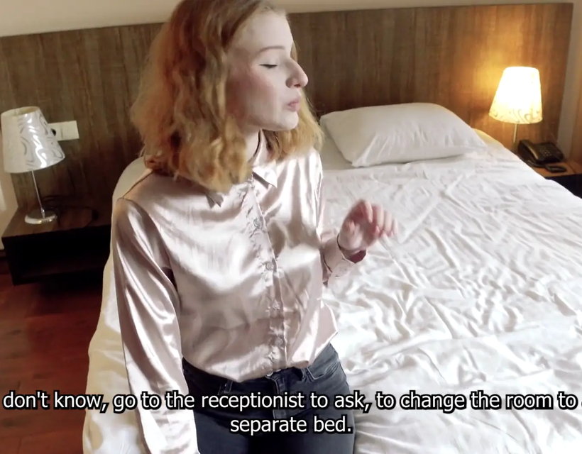 The half -sister rented a hotel room with one bed