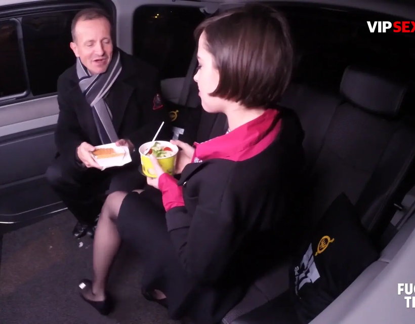 Client Has Her Newbie Twat Pounded on Backseat by Chauffer