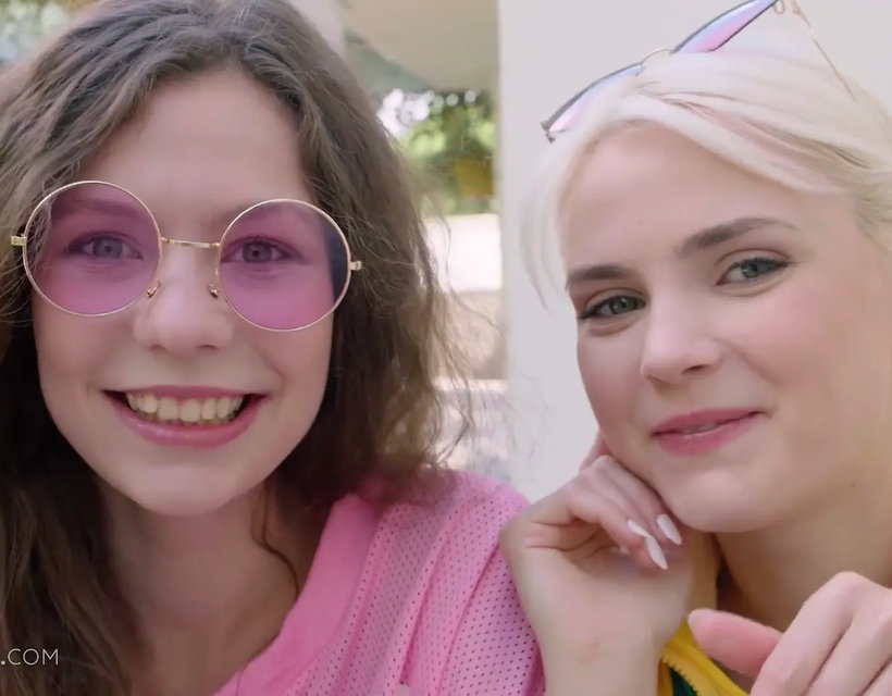 Horny Teens Lika Star & Sofi Smile Share a Cock