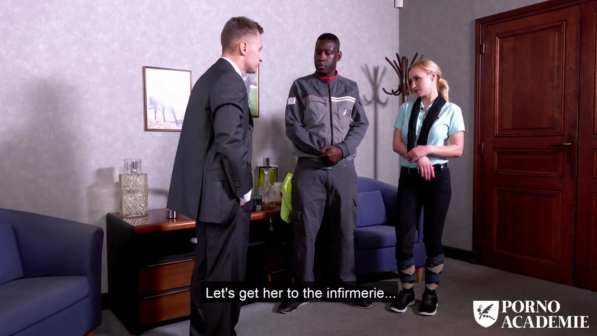 Hardcore DP threesome for teen with pigtails