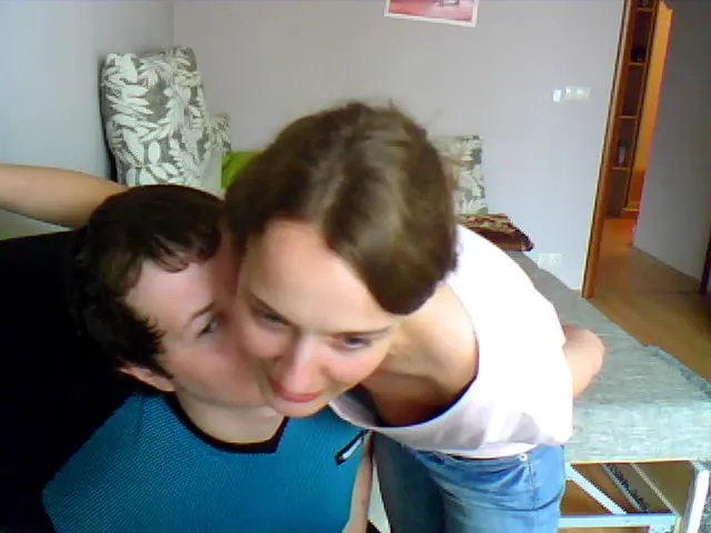 Teen couple in missionary position