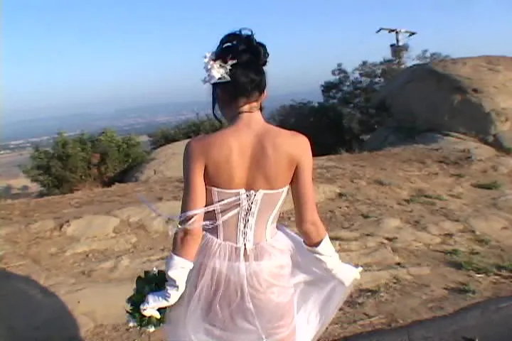 Fresh bride gets fucked by two.., in the ass