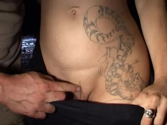 Redhead with good ass in a street fuck