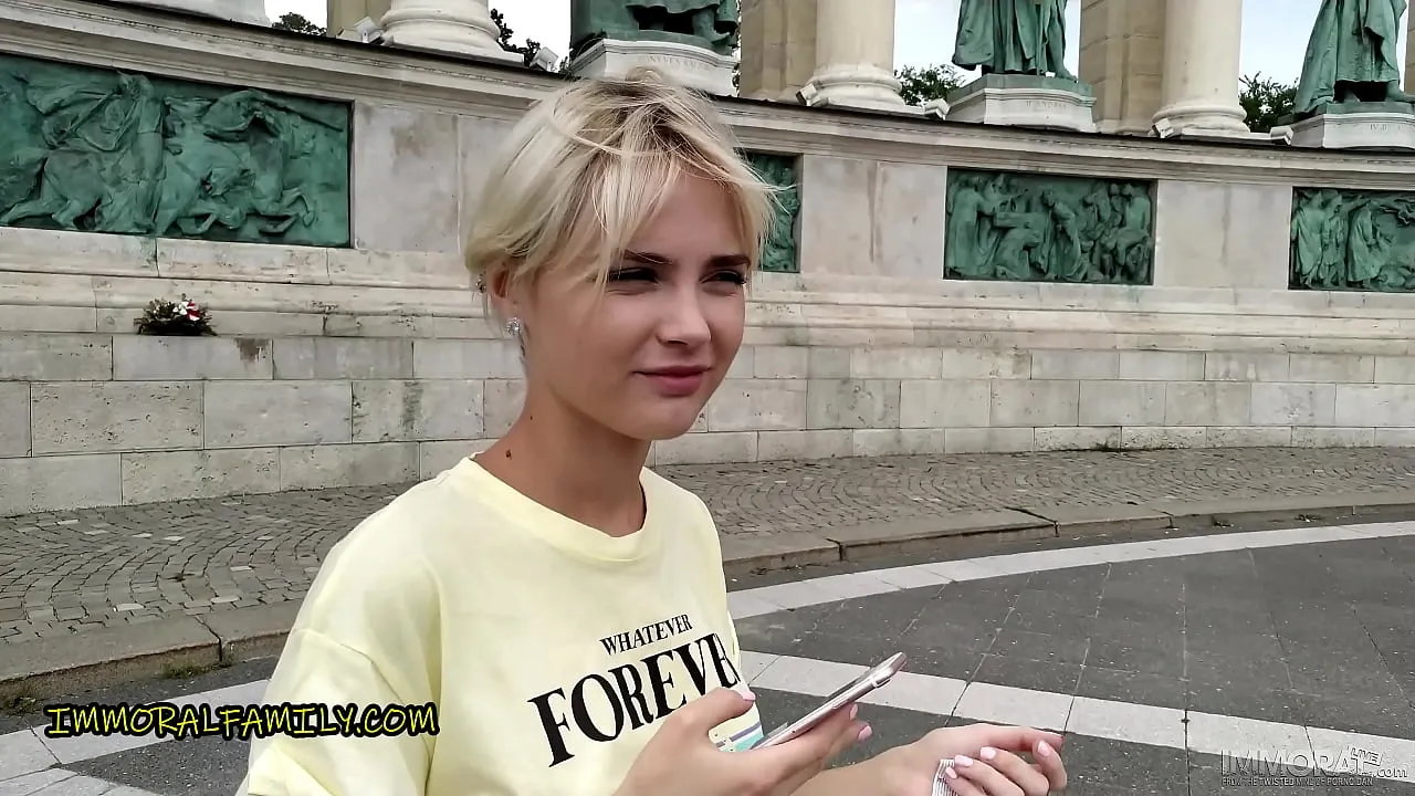 Sassy Euro Teen Wants More than Ice Cream Obsessed with Creampie