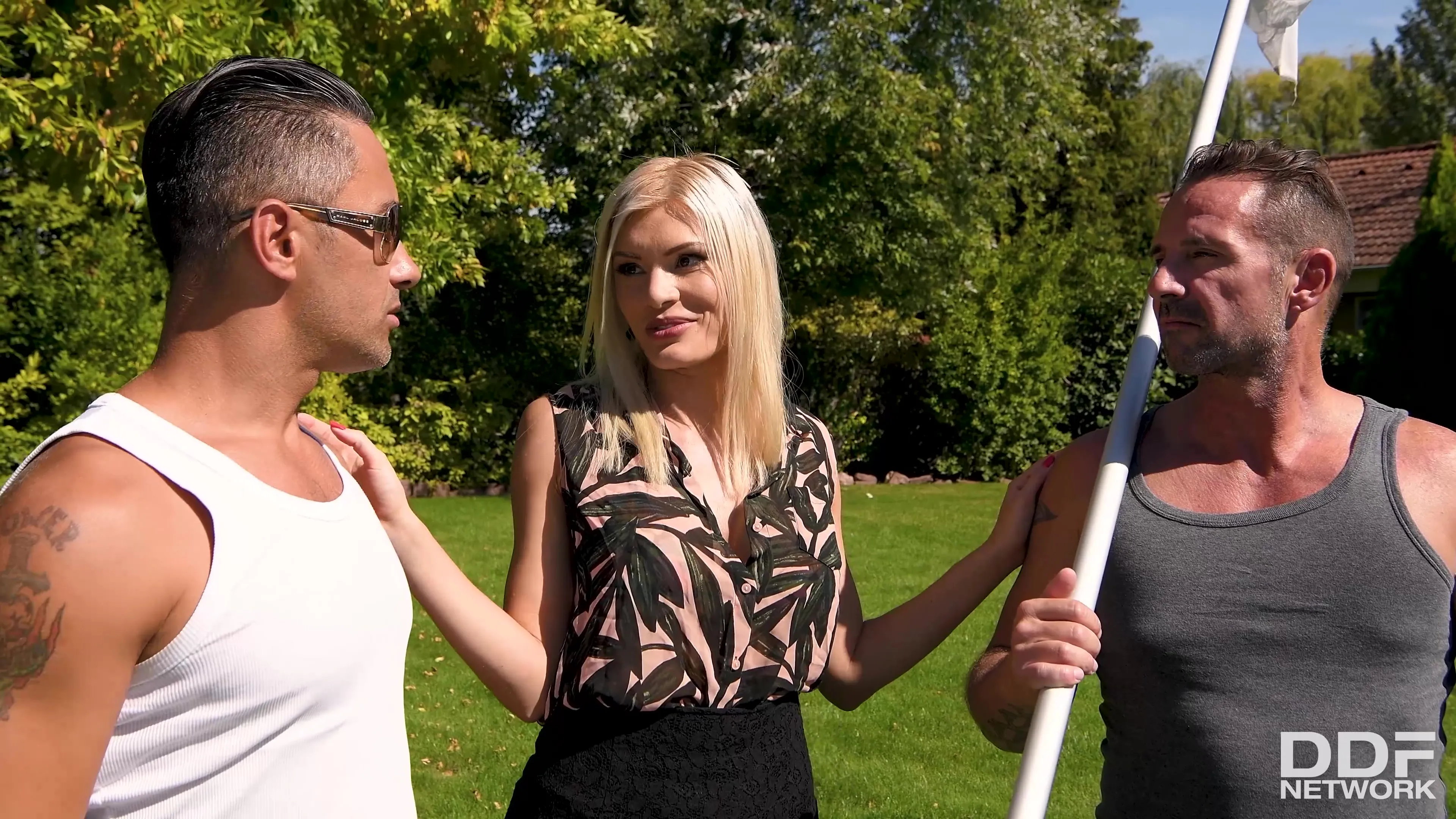 Two dicks make her cum