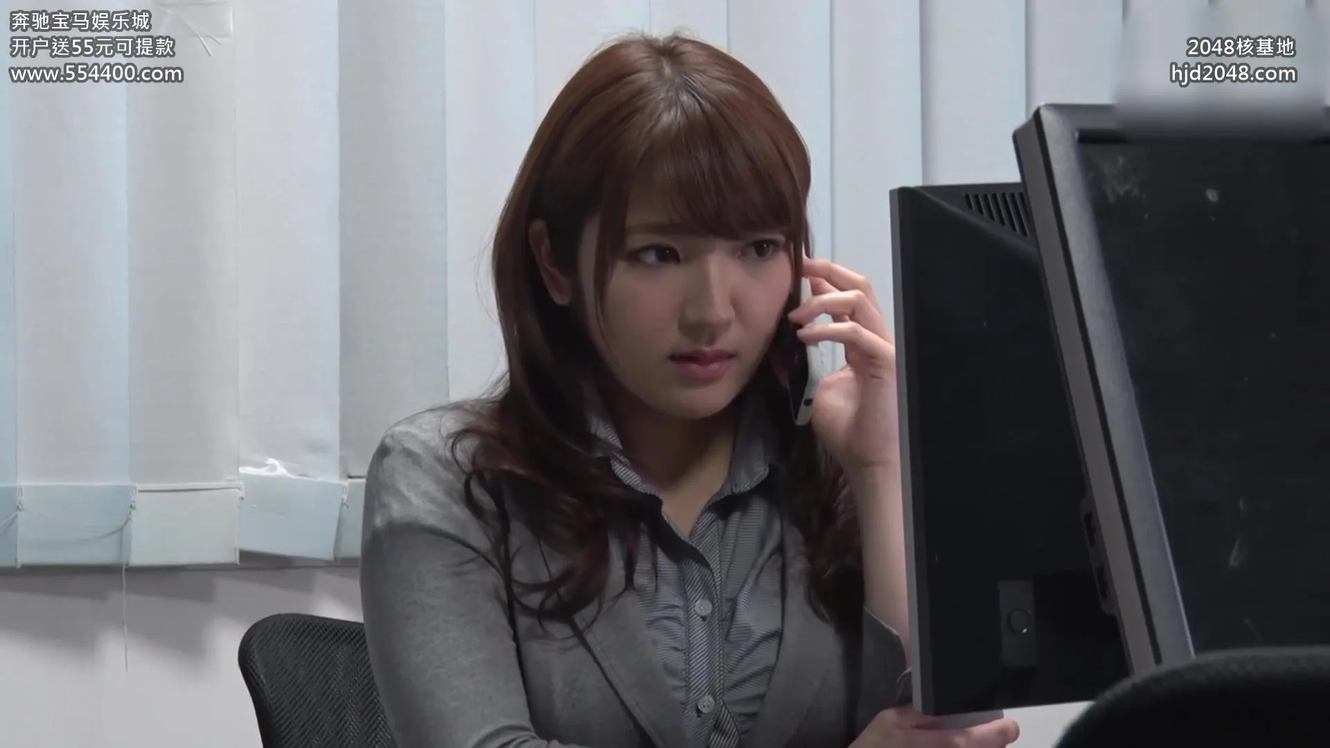 Humiliated office lady in a pantyhose