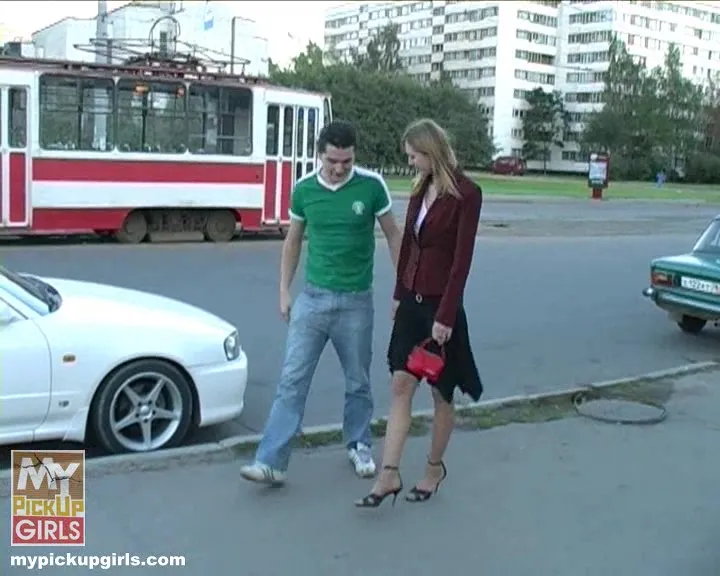 Girl gets fucked by two in a public place