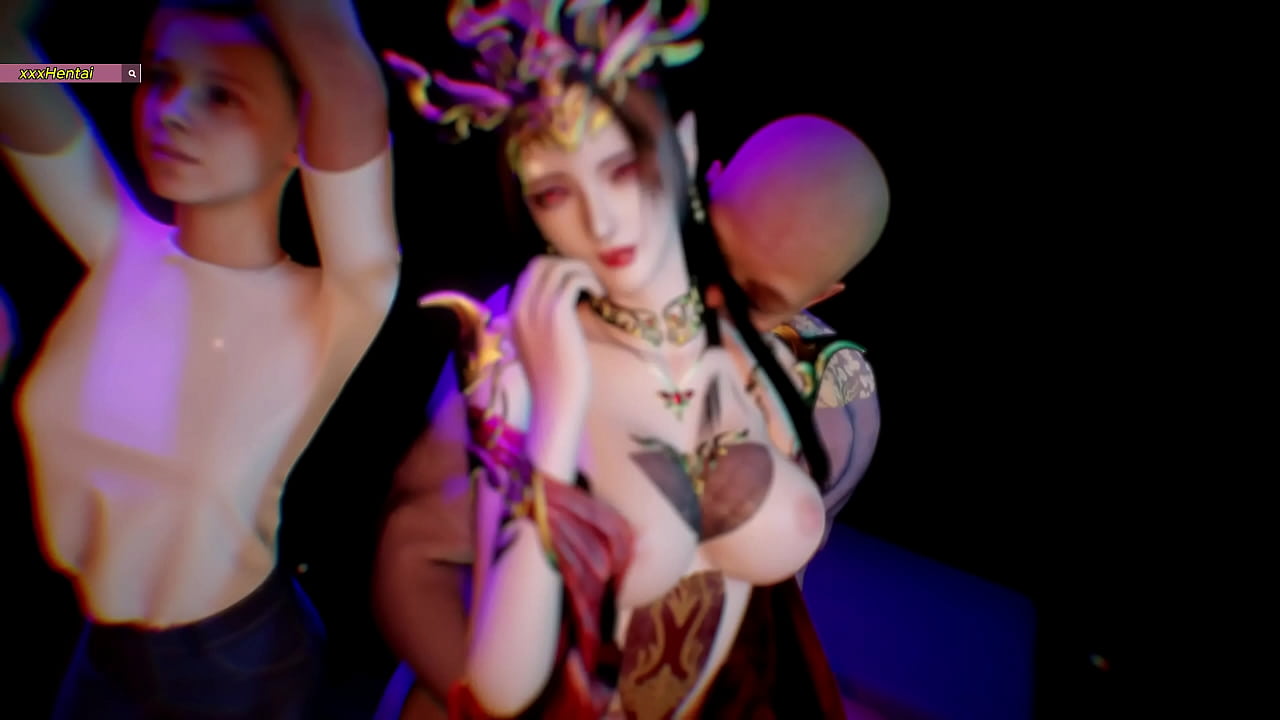 Medusa Queen at night club - 3D Animation