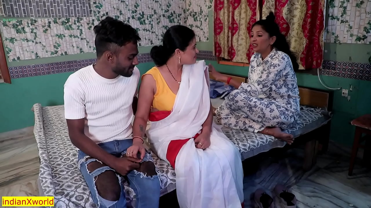 Desi Damad fucking Sasuma infront of Bahu! Indian Family Sex