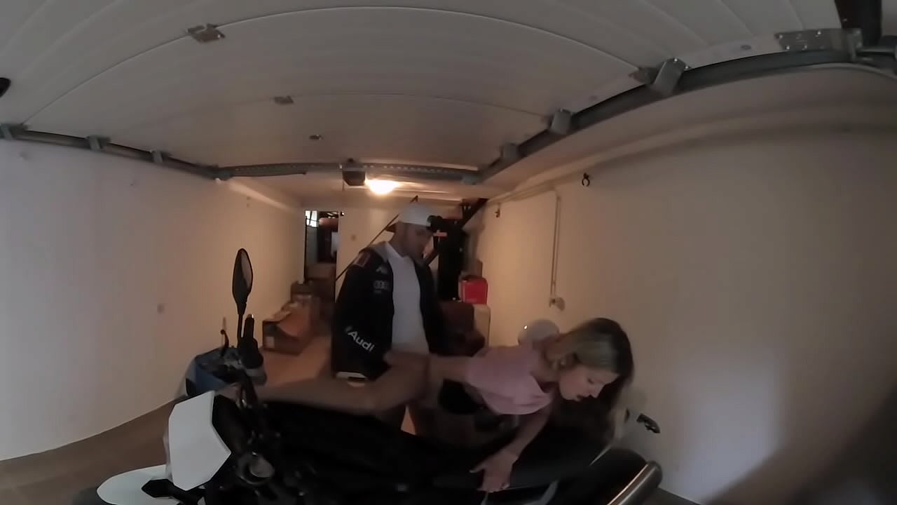 Hot blonde fucked hard in a garage