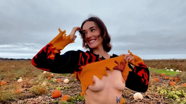 Flashing in a Pumpkin Patch with My Friend