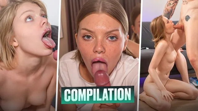 Compilation of Blowjobs from the First Person